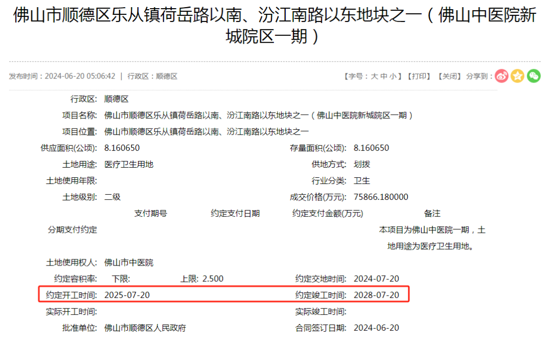 疯狂！佛山医院建设潮来了！开分院！升三甲！五区18家进度表更新(图3)